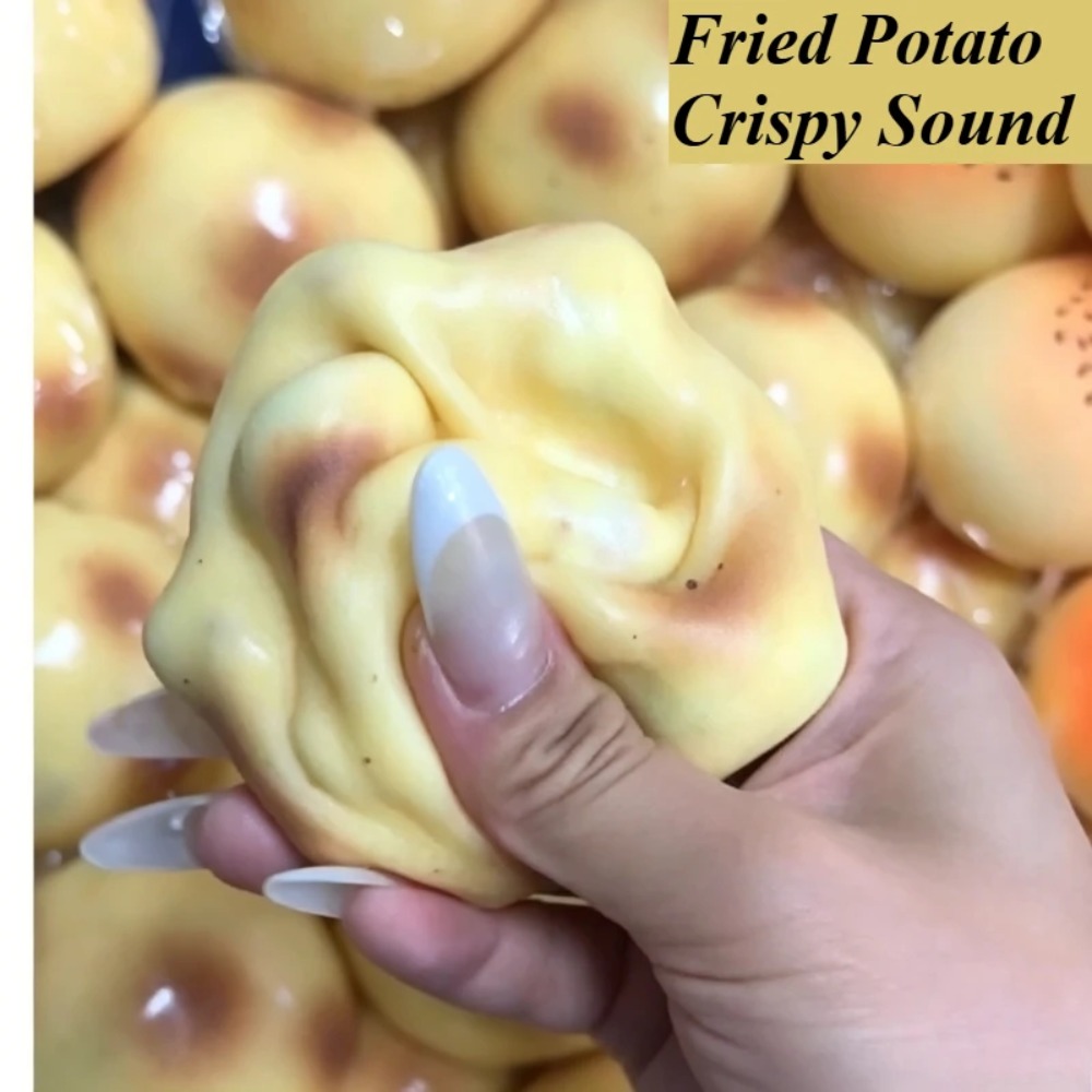 Party Games For Adults And Kids - Frittierte Kartoffel-förmiges Squishy-Spielzeug mit Knistergeräusch, Stressabbau-Spielzeug,