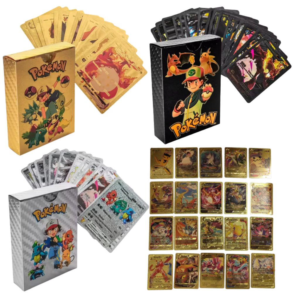 Party Games Board Game - 55 Stück Pokémon-Karten Vmax GX Goldfolie