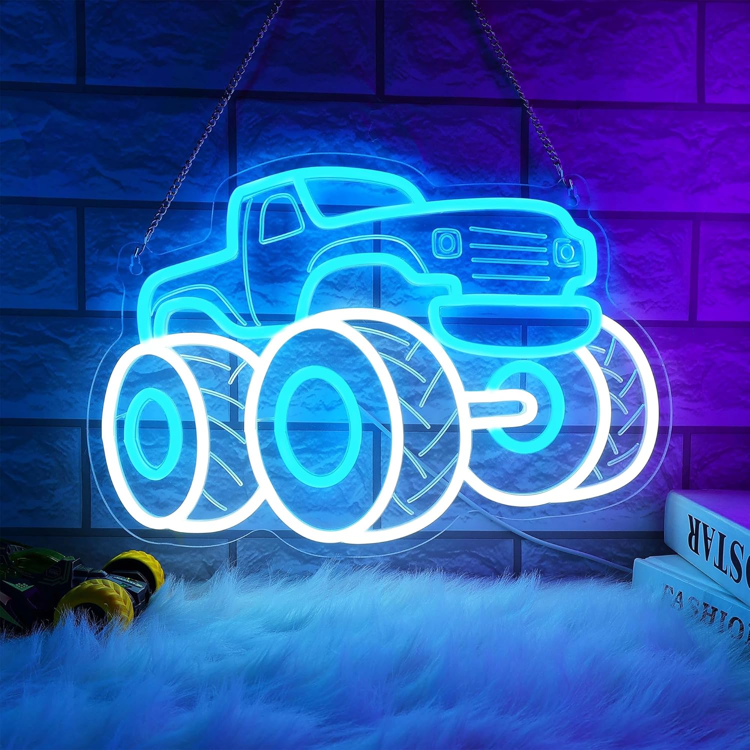 Party Games Shop - LKW-Neonschild USB Dimmbares LED-Neonlicht-Schild für Getränkebar