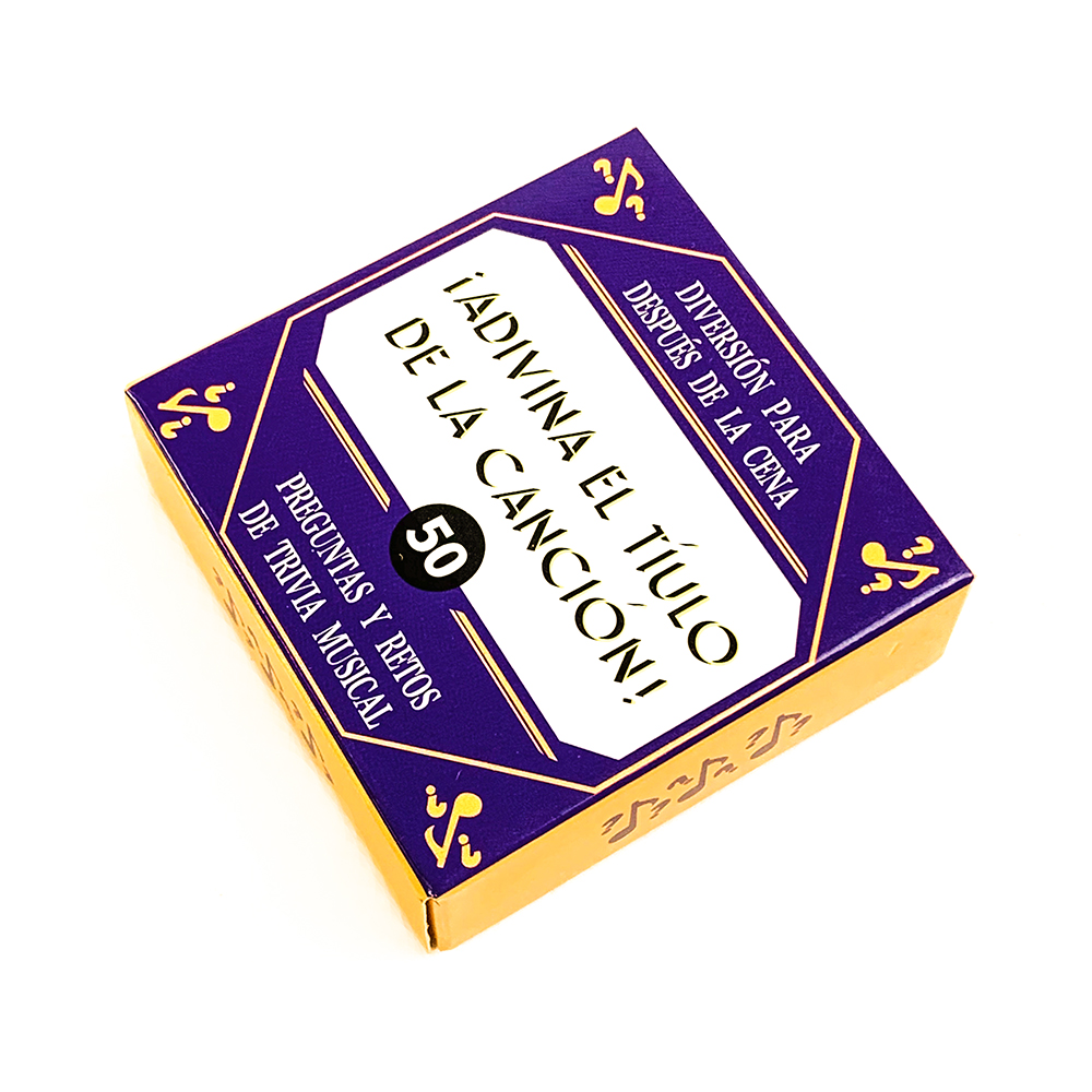 Party Games Name - Spanisches Mini-Kartenspiel, Reise-Trivia, Name That Tune,