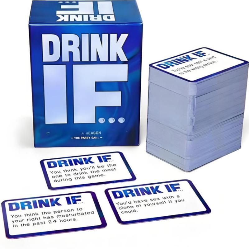 Party Games Questions For Adults - Trinken Sie, wenn... Urkomische Trinkspielkarte für