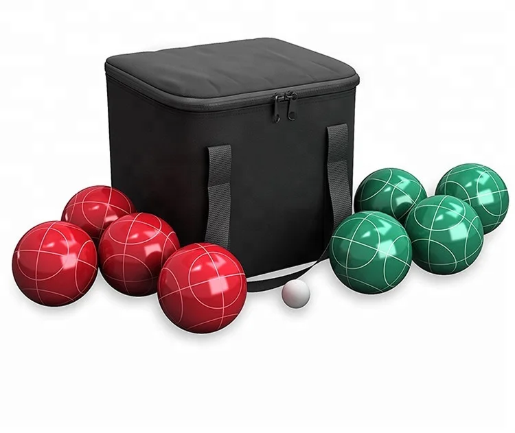 Bocce Ball Lawn - Bocce-Ball-Set mit einfacher Tragetasche, 107 mm