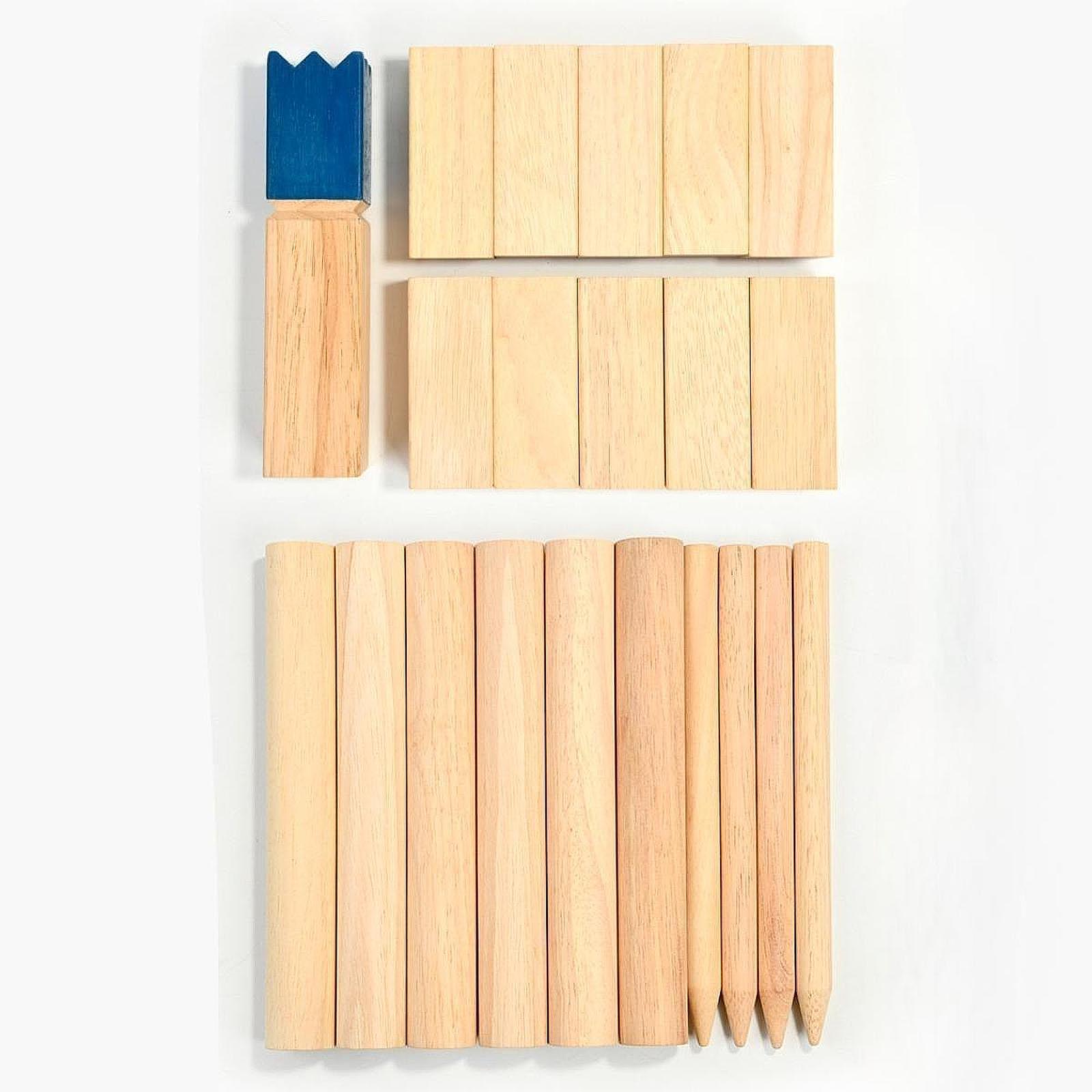 Kubb Game Yard - Outdoor-Spaß Holz-Kubb-Gartenspiel-Set Wurftechnik-Aktivität für Rasen, Familie