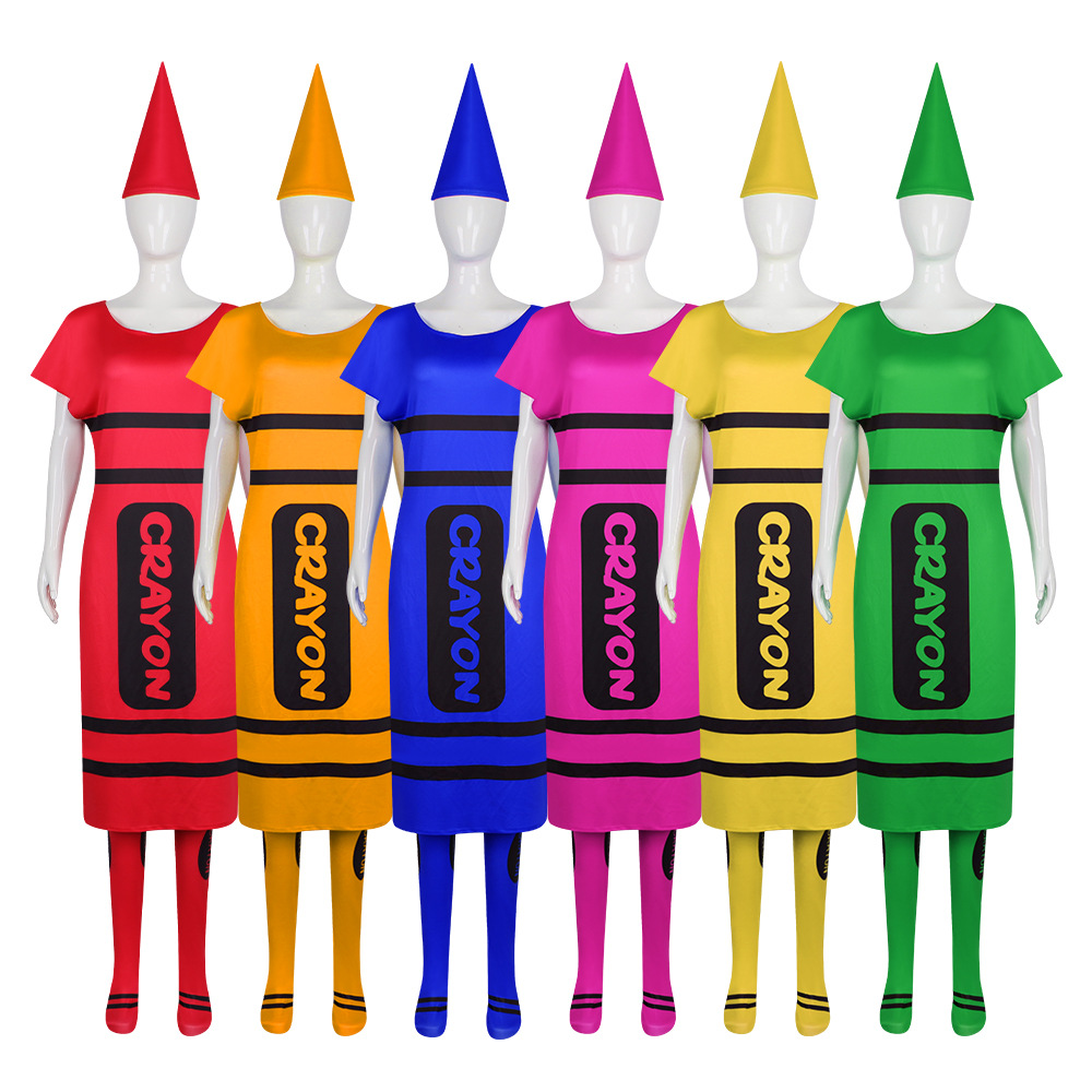 Party Games Group - Halloween Damen Crayon Cosplay Outfit Komplettset