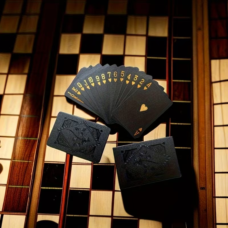 Party Games Group - Farbe Schwarz Gold Spielkartenspiel Kartengruppe Wasserdichter