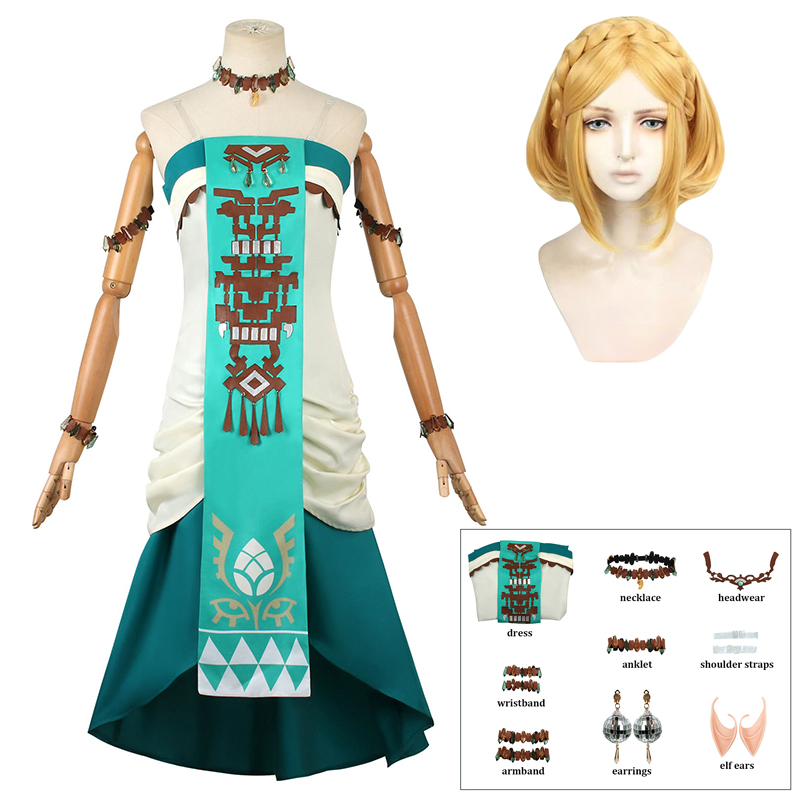 Zelda Party Games - Prinzessin Zelda Cosplay Kostüm Perücke Frauen