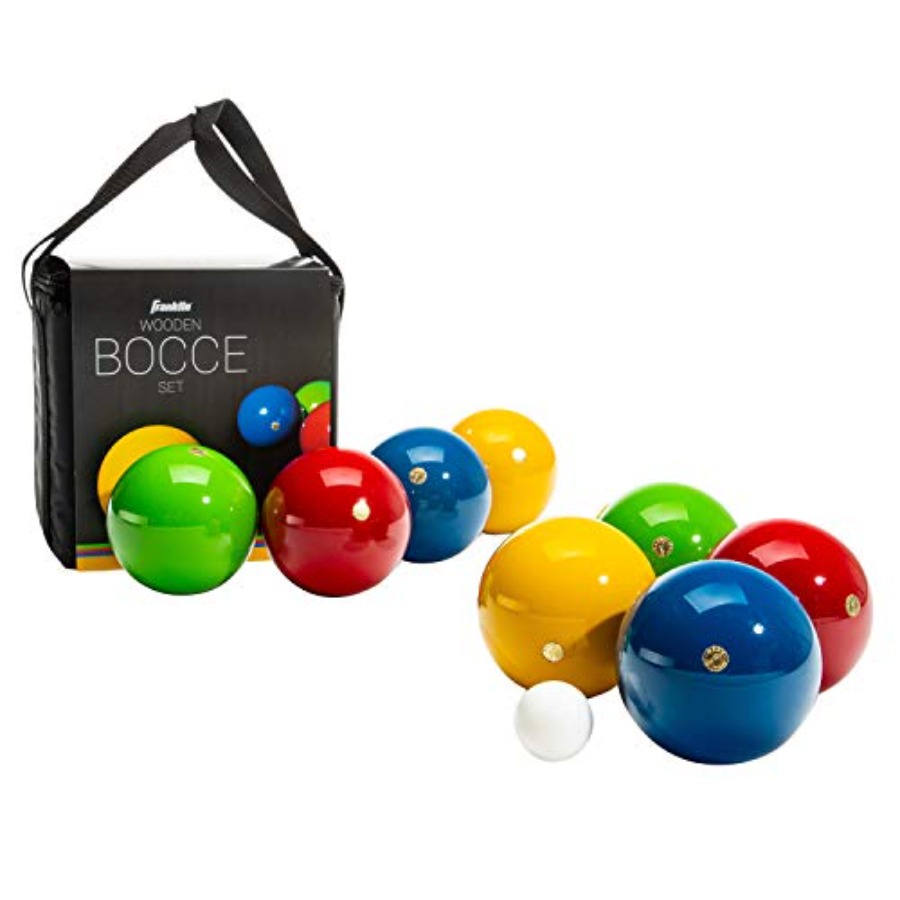 Bocce Ball Lawn - Boccia-Set mit 8 Holzkugeln und 1