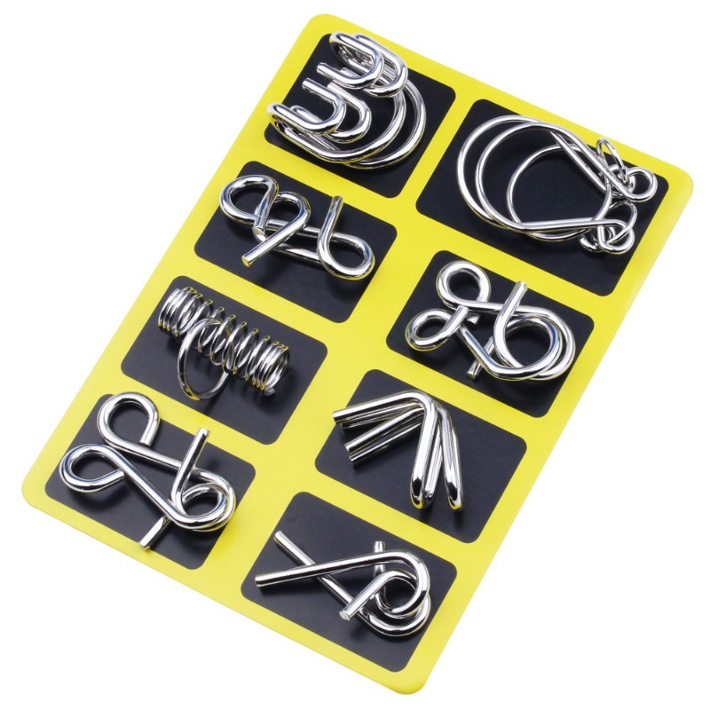 8-teiliges Metall-Puzzle-Set,  – Party Games Board Game Bewertung und Preis