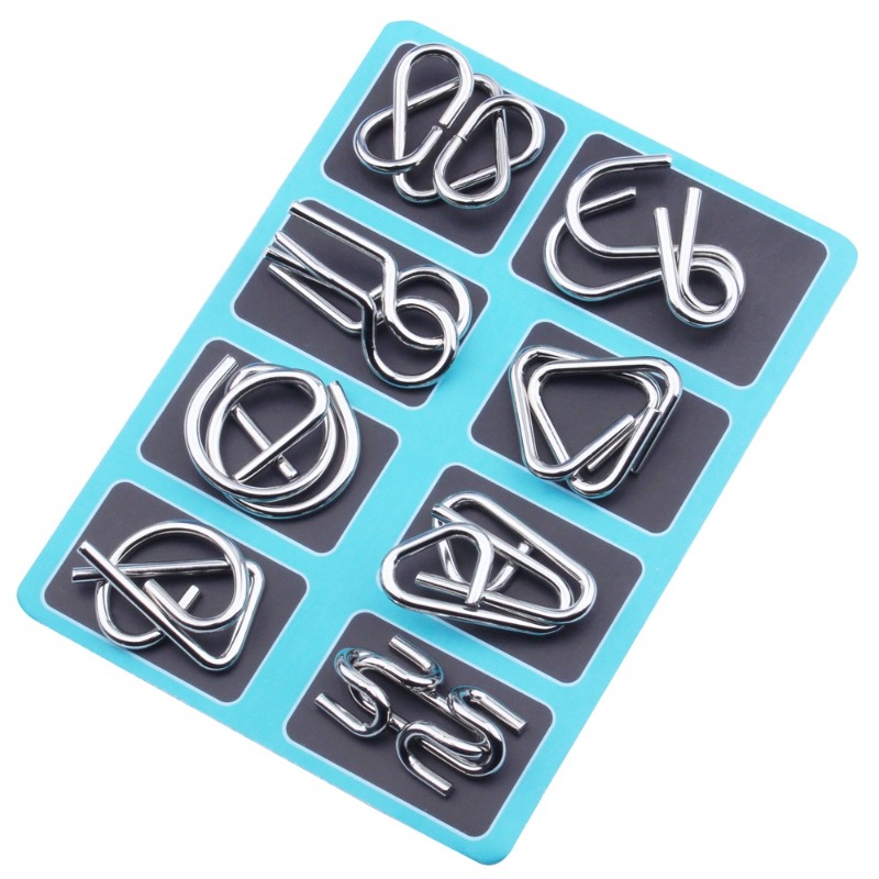 8-teiliges Metall-Puzzle-Set,  – Party Games Board Game Bewertung und Preis