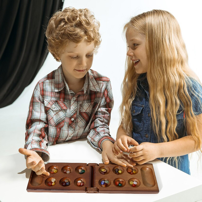 Antikes Mancala-afrikanisches  – Party Games Board Game Bewertung und Preis