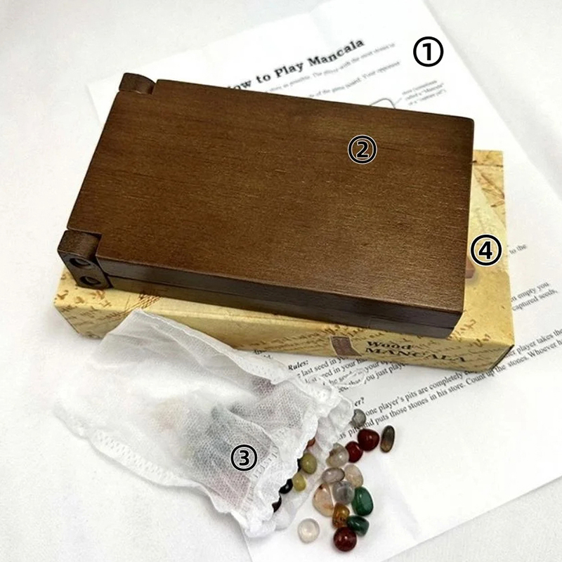 Antikes Mancala-afrikanisches  – Party Games Board Game Bewertung und Preis