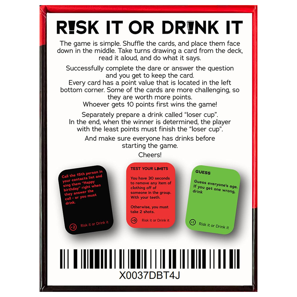 Risk It Or Drink It, lustiges  – Party Games Questions For Adults Bewertung und Preis